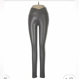Aerie Silver Metallic High Rise Leggings XL